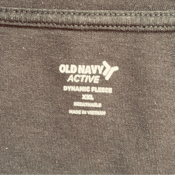 OLD NAVY BLACK Zip Up Long Sleeve Soft Slouchy Dynamic Fleece Hybrid Hoodie XXL - Picture 8 of 16